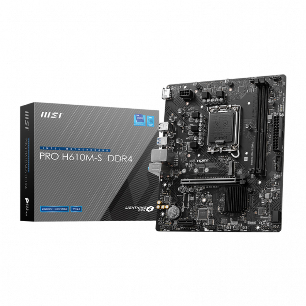 Материнская плата MSI PRO H610M-S DDR4 H610 Mini-ATX, LGA 1700 - миниатюра 5