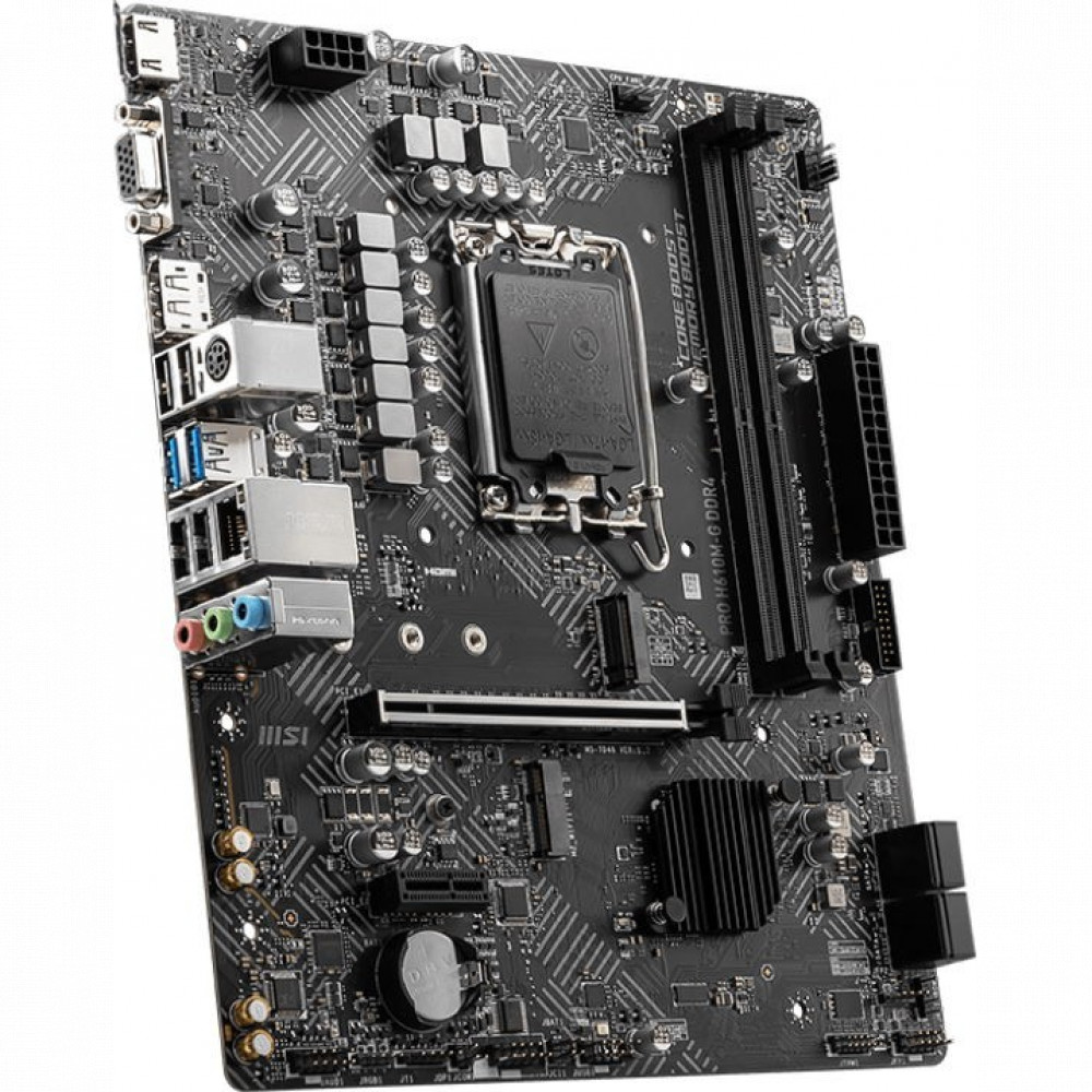 Материнская плата MSI PRO H610M-G DDR4 Micro-ATX, LGA 1700 — фото товара