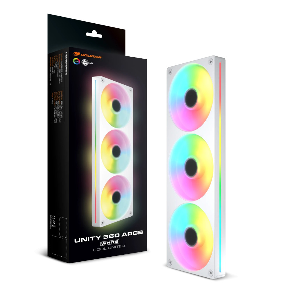 Система охлаждения Cougar Unity360-RW ARGB CF-UN360FW-RGB Для системного блока - миниатюра 5