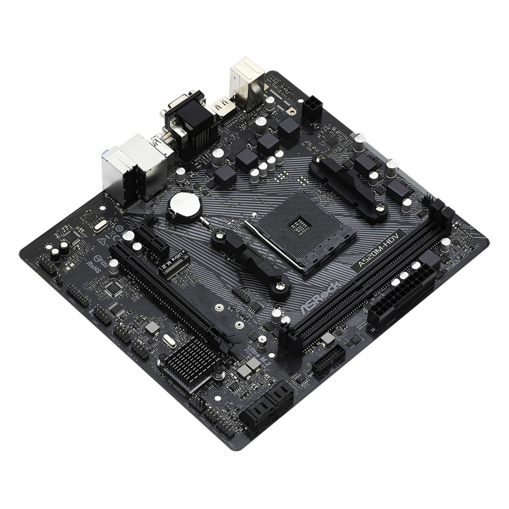 Материнская плата ASRock A520M-HDV Micro-ATX, AMD AM4 - миниатюра 2