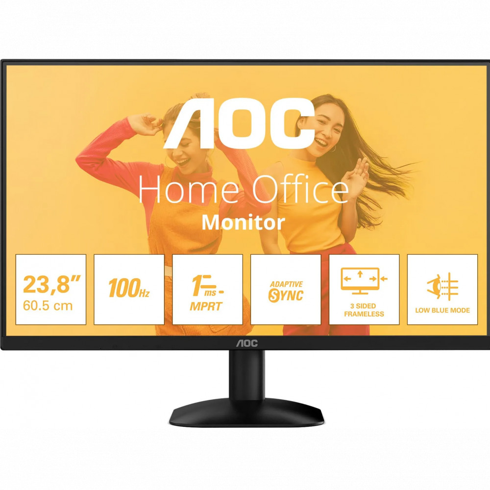 Монитор AOC 24B35HM2 Black 23.8 ", VA, Full HD 1920x1080 (16:9), 100 Гц — фото товара