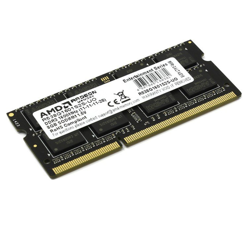 ОЗУ AMD 8GB Radeon™ DDR3 1600 R538G1601S2S-U DIMM, DDR3, 8 Гб, 1600 МГц — фото товара
