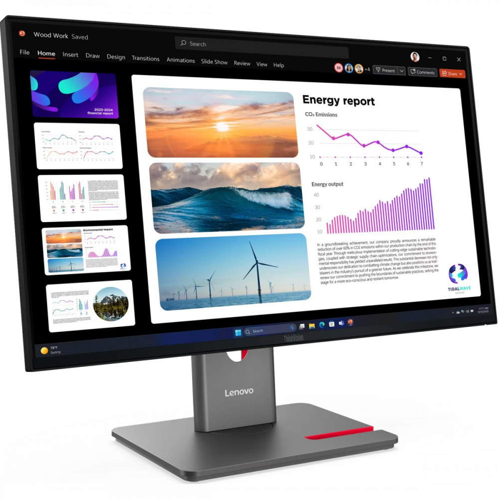 Монитор Lenovo ThinkVision P24Q-40 64B2GAT1EU 23.8 ", IPS, Quad HD 2560x1440 (16:9), 120 Гц - миниатюра 2