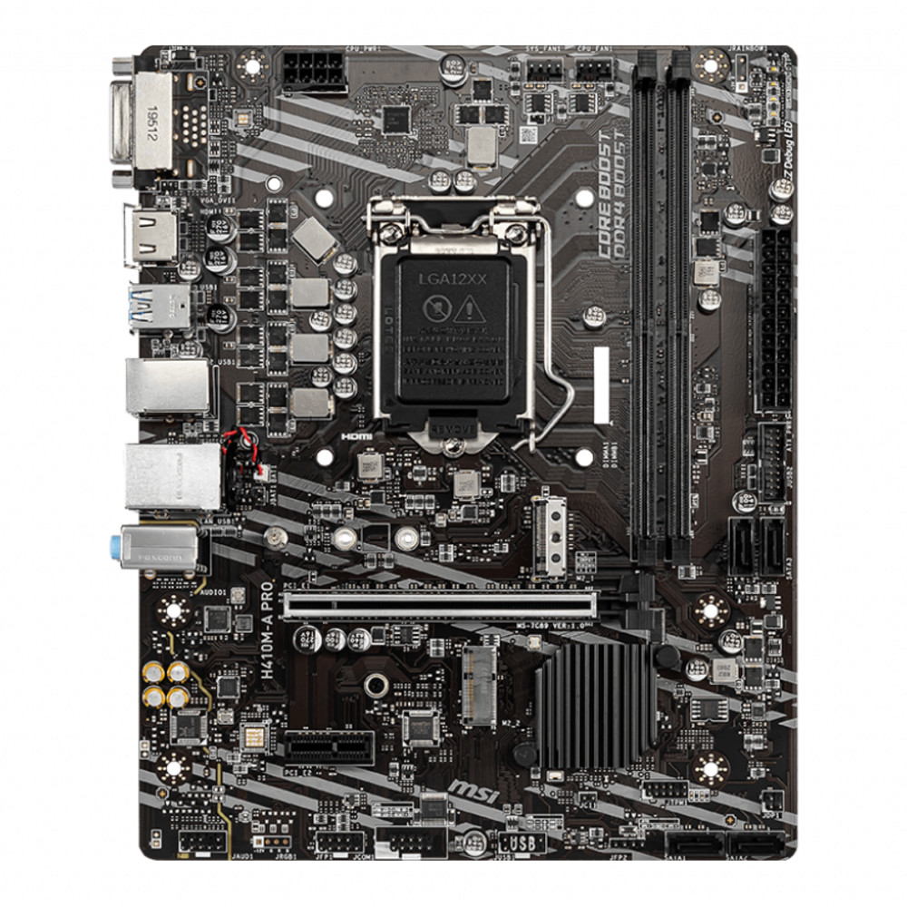 Материнская плата MSI H410M-A PRO Micro-ATX, LGA 1200 - миниатюра 3