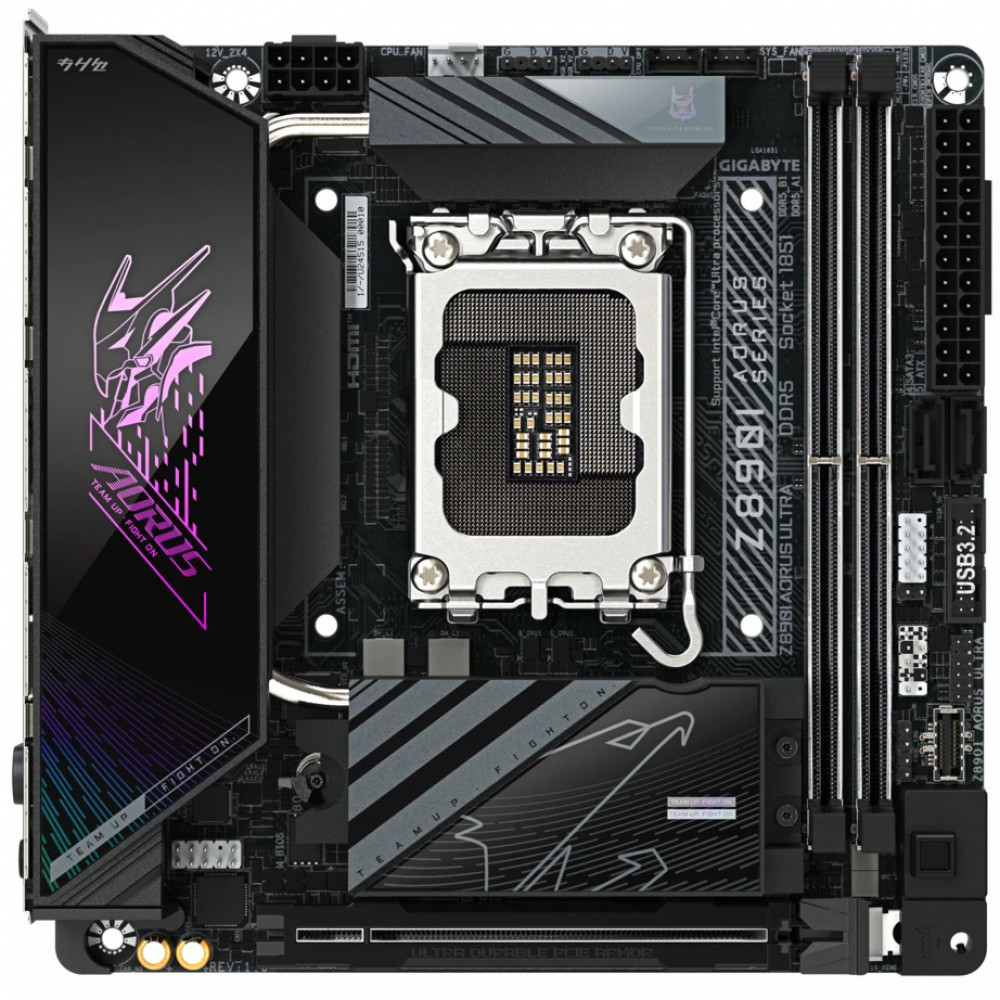 Материнская плата Gigabyte Z890I AORUS ULTRA Mini-ATX, LGA 1851 — фото товара