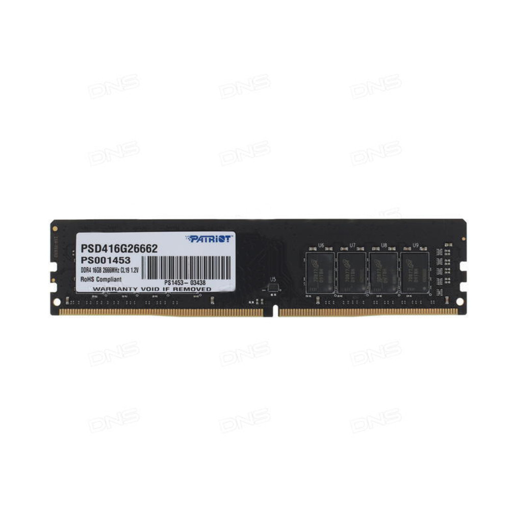 ОЗУ Patriot PSD416G26662 DIMM, DDR4, 16 Гб, 2666 МГц — фото товара
