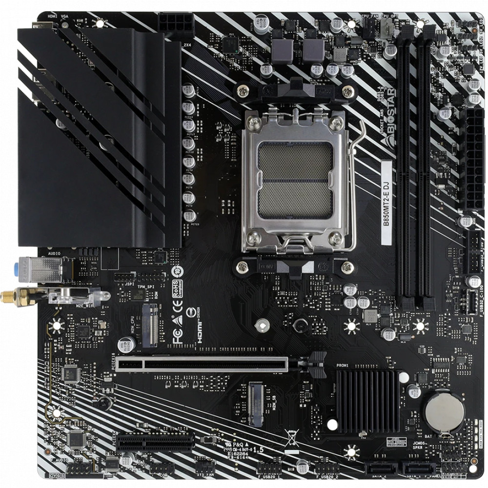 Материнская плата BIOSTAR B850MT2-E DJ Micro-ATX, AMD AM5 — фото товара