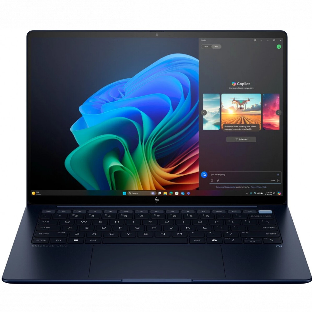 Ноутбук HP EliteBook Ultra G1i 14 B66W6AT 14 ", WQXGA+ 2880x1800 (16:10), Intel, Core Ultra 7, 32 Гб, 1 ТБ, Intel Graphics, Windows 11 Pro - миниатюра 2