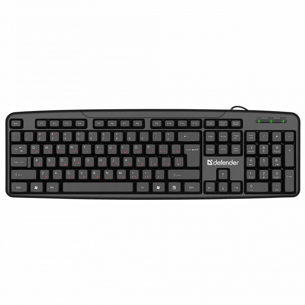 Клавиатура Defender Astra HB-588, Black 45588 Проводная, USB — фото товара