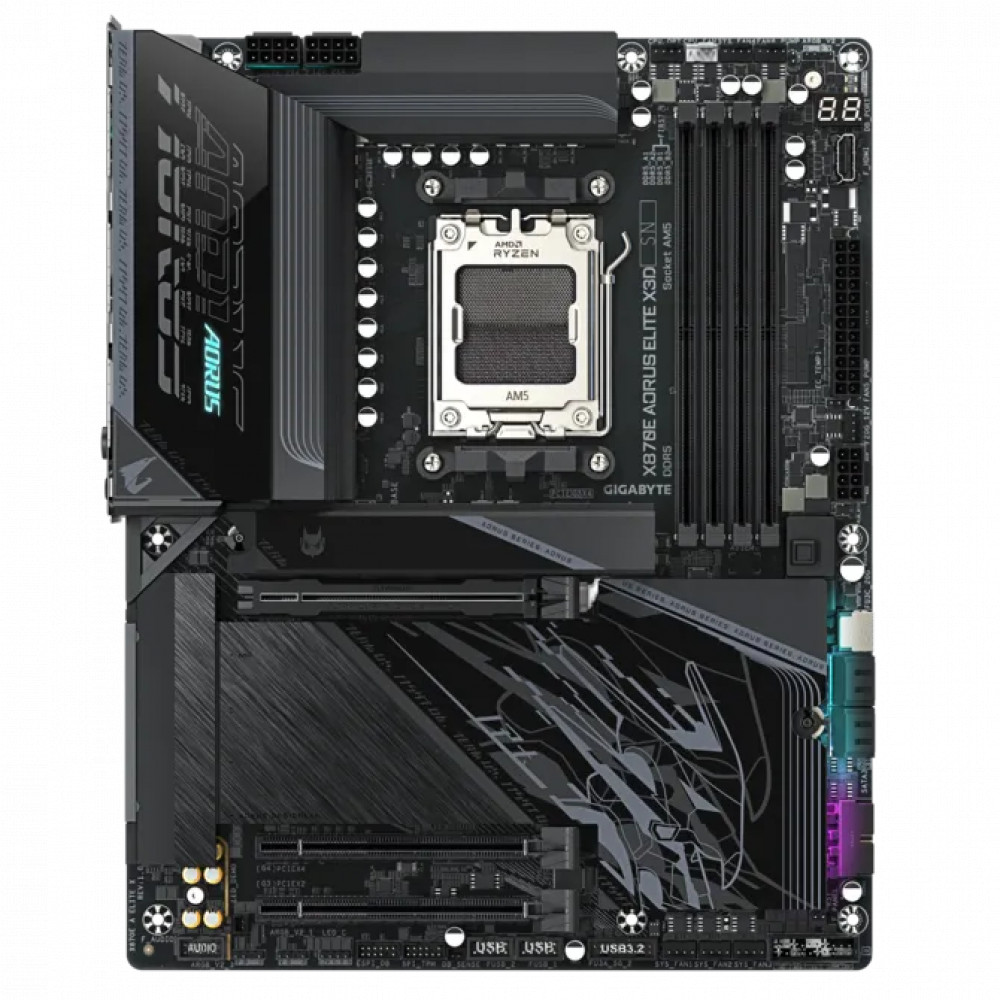 Материнская плата Gigabyte X870E AORUS ELITE X3D ATX, AMD AM5 - миниатюра 2
