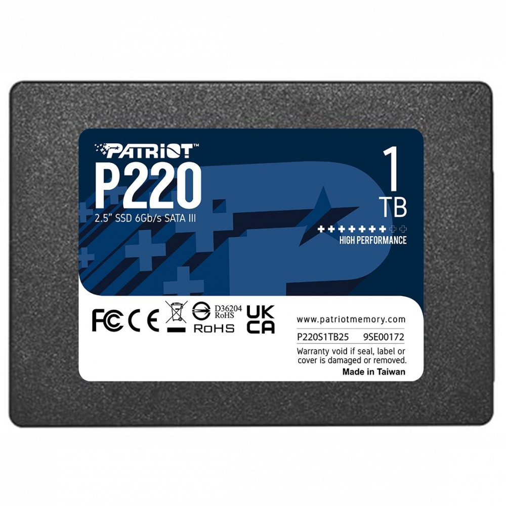Жесткий диск Patriot P220 P220S1TB25 SSD (твердотельные), 1 ТБ, 2.5 дюйма, SATA - миниатюра 4