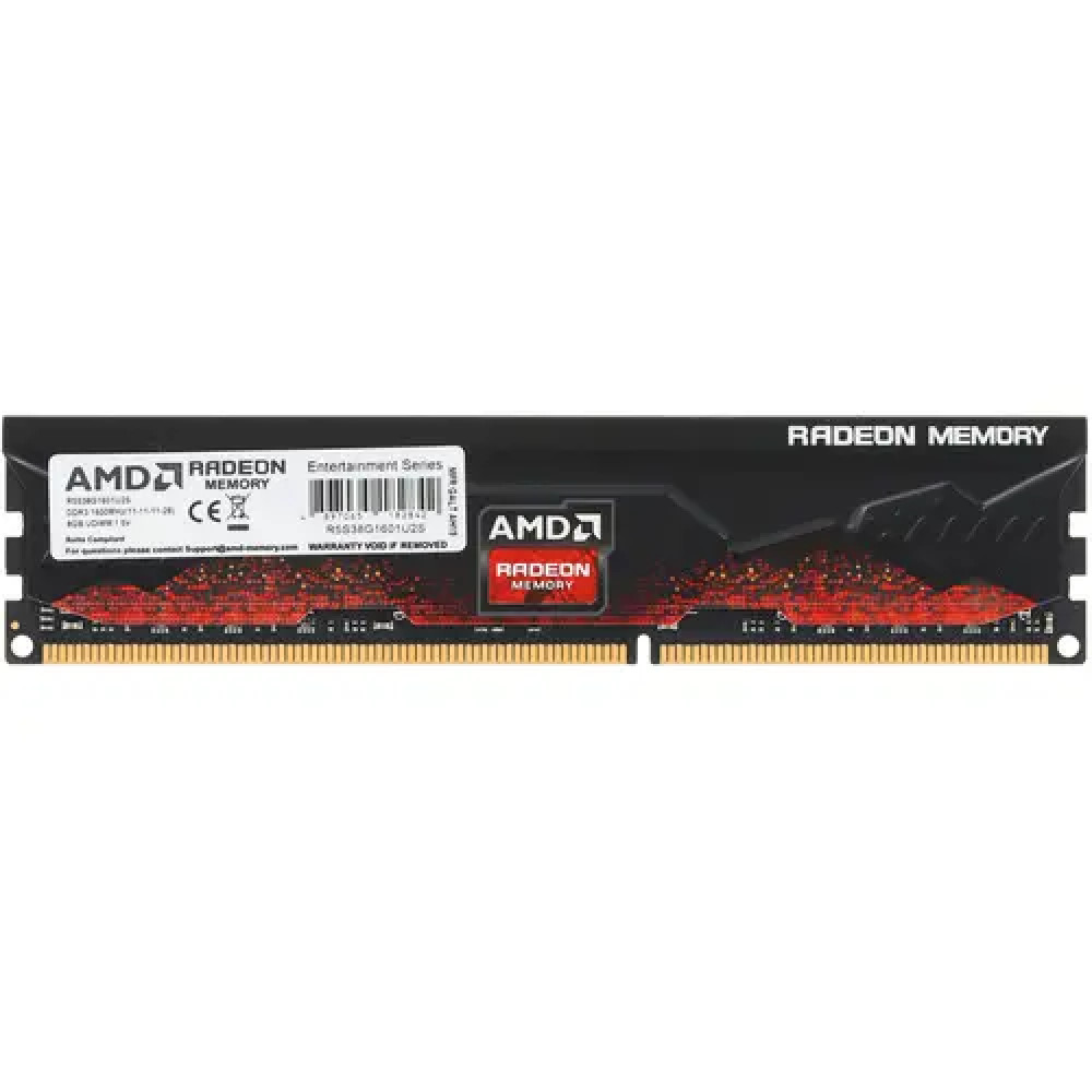 ОЗУ AMD Radeon R5 Entertainment Series R5S38G1601U2S DIMM, DDR3, 8 Гб, 1600 МГц - миниатюра 2