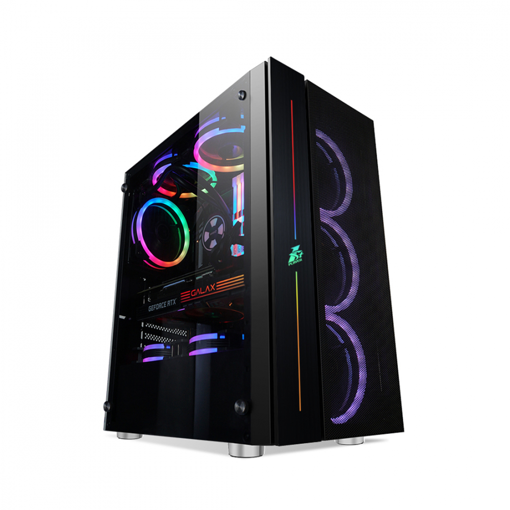 Корпус 1STPLAYER B7-BK-4M3C4 Mid-Tower — фото товара