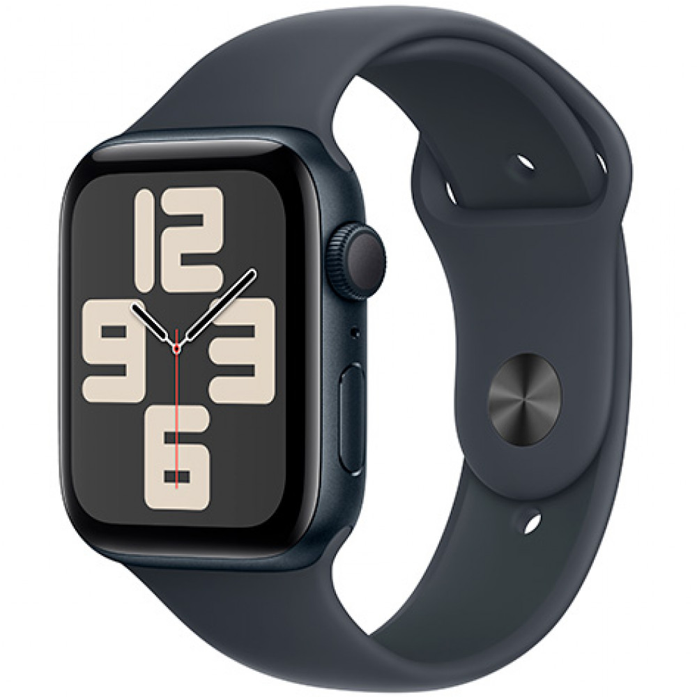 Apple Watch SE 2024 GPS 44mm Midnight Aluminium Case with Midnight Sport Band MXE73QI/A Смарт-часы - миниатюра 2