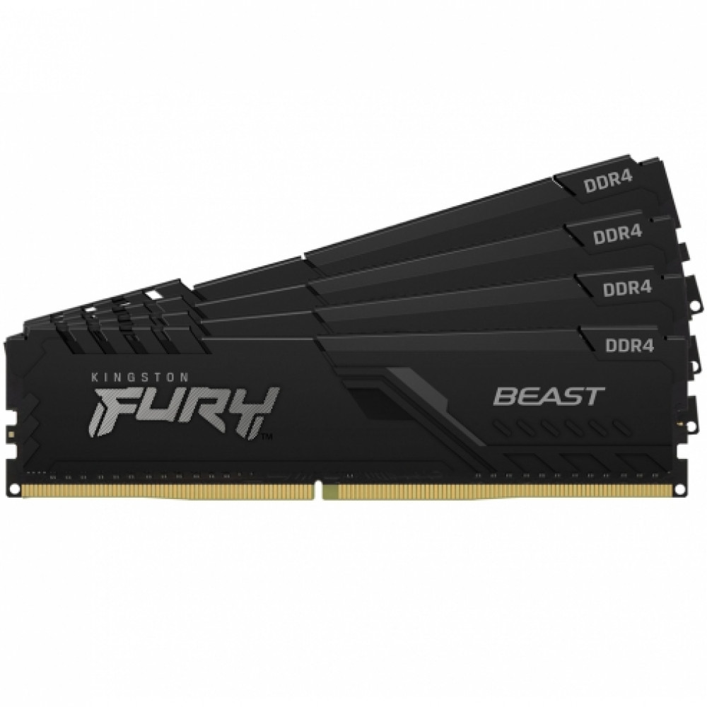 ОЗУ Kingston Fury Beast KF436C18BBK4/64 DIMM, DDR4, 64 Гб (4 х 16 Гб), 3600 МГц — фото товара