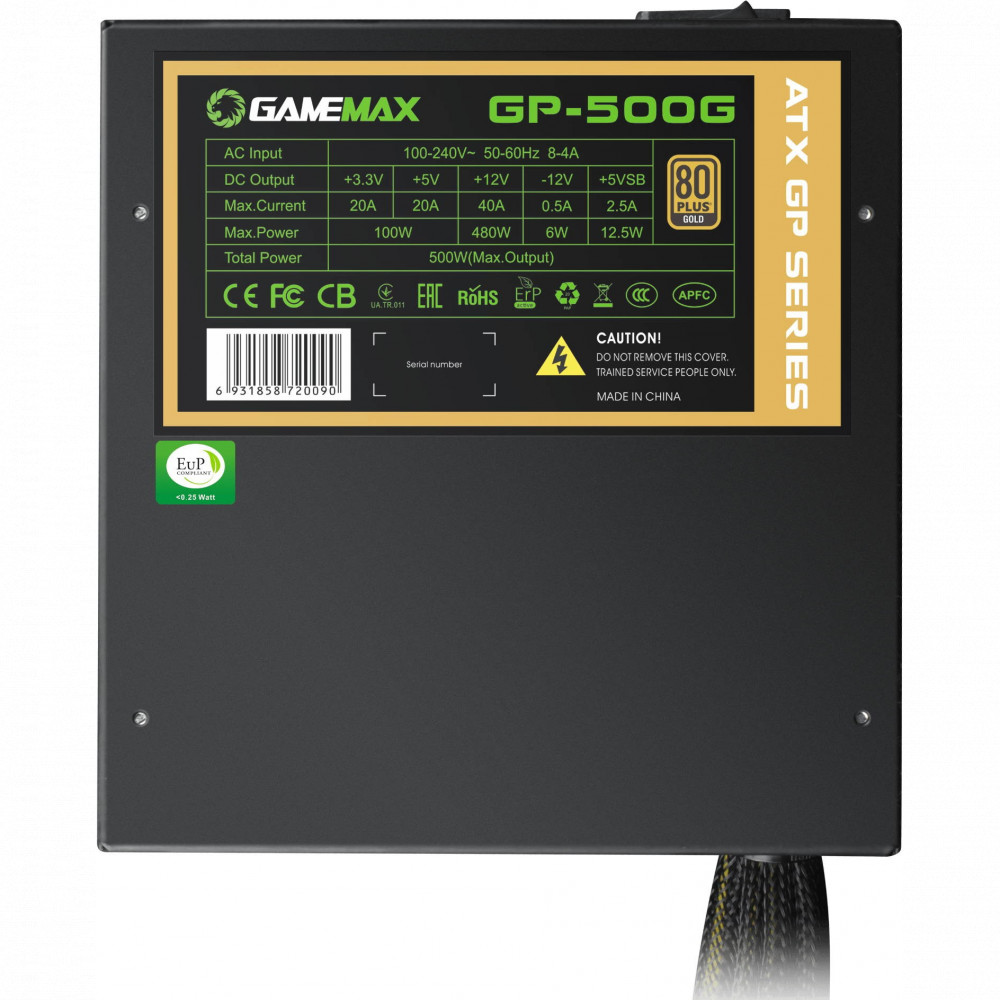 Блок питания GameMax GP-500G 500 Вт - миниатюра 8