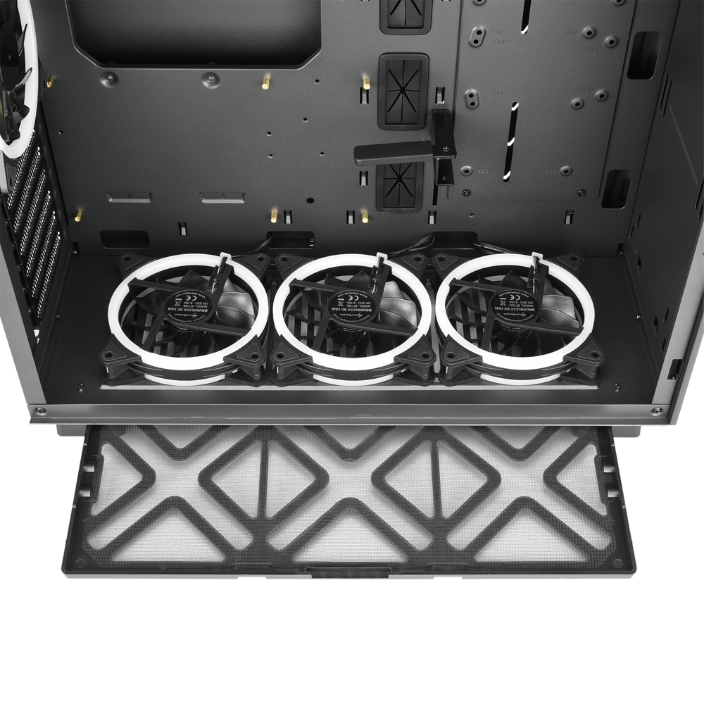 Корпус Sharkoon PURE STEEL BLACK RGB Mid-Tower - миниатюра 7