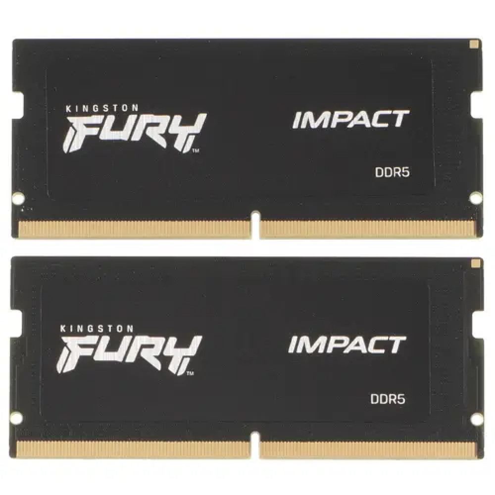 ОЗУ Kingston FURY Impact KF548S38IBK2-32 SO-DIMM, DDR5, 32 Гб (2 х 16 Гб), 4800 МГц — фото товара