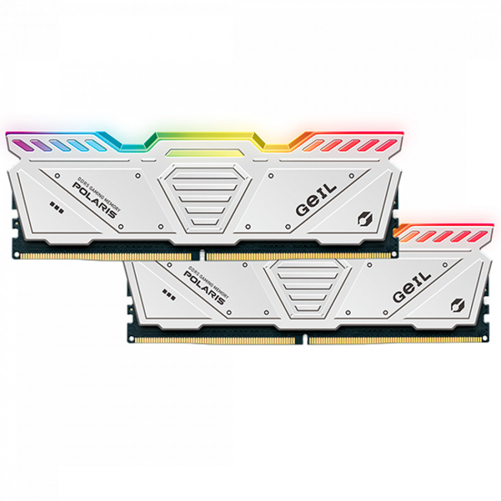 ОЗУ Geil POLARIS RGB White GOSW532GB5600C46DC DIMM, DDR5, 32 Гб (2 х 16 Гб), 5600 МГц — фото товара