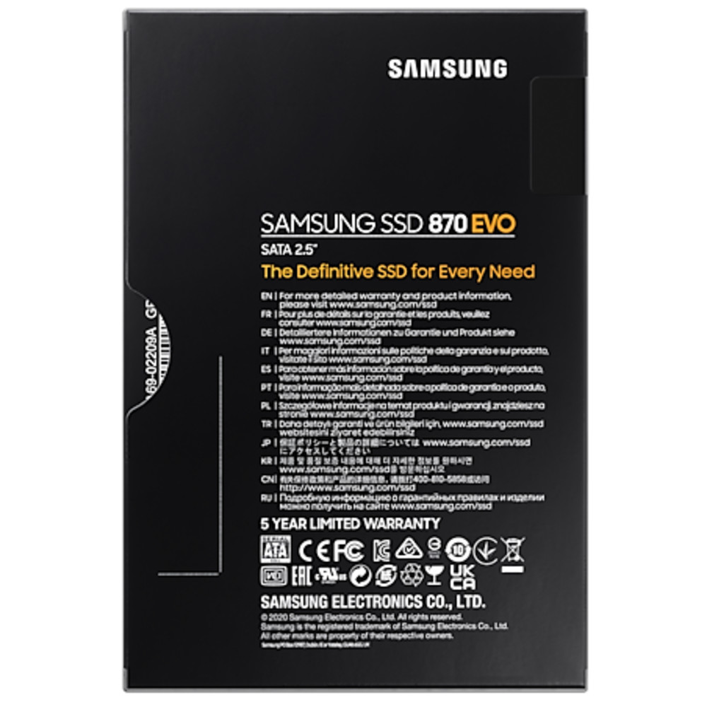 Жесткий диск Samsung 870 EVO MZ-77E500BW SSD (твердотельные), 500 ГБ, 2.5 дюйма, SATA - миниатюра 7