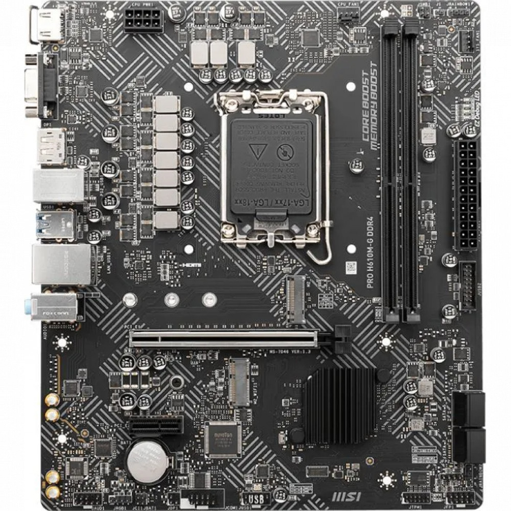 Материнская плата MSI PRO H610M-G Micro-ATX, LGA 1700 — фото товара