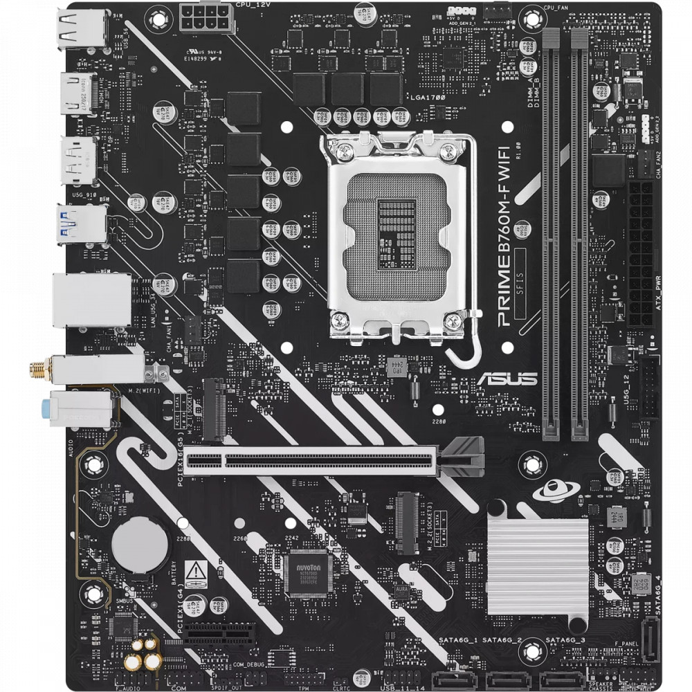 Материнская плата Asus PRIME B760M-F WIFI Micro-ATX, LGA 1700 — фото товара