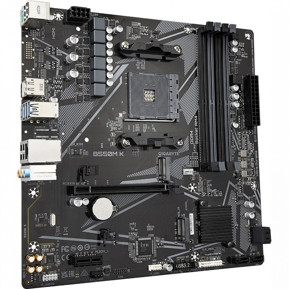 Материнская плата Gigabyte B550M K Micro-ATX, AMD AM4 — фото товара