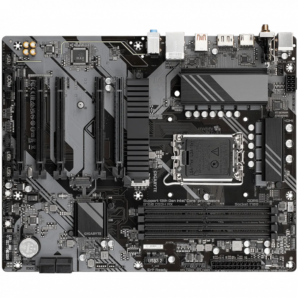 Материнская плата Gigabyte B760 DS3H AX ATX, LGA 1700 - миниатюра 3