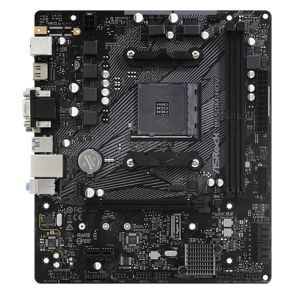 Материнская плата ASRock B550M-HDV DDR4 Micro-ATX, AMD AM4 — фото товара