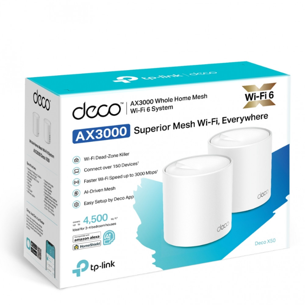 Маршрутизатор для дома TP-Link DECO X50(2-PACK) - миниатюра 3