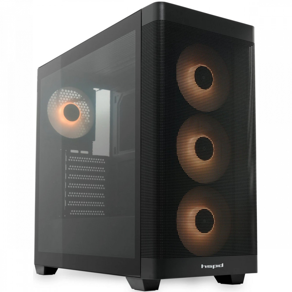 Корпус HSPD M740-TGBK-ARGB Black Mid-Tower — фото товара