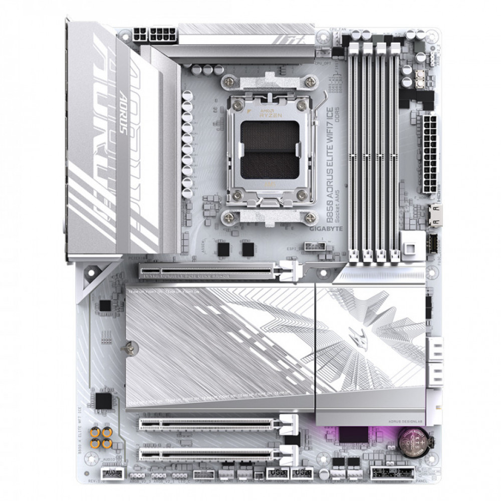 Материнская плата Gigabyte B850 Aorus Elite WiFi7 Ice B850 Aorus Elite WiFi7 Ice rev. 1.1 ATX, AMD AM5 - миниатюра 2