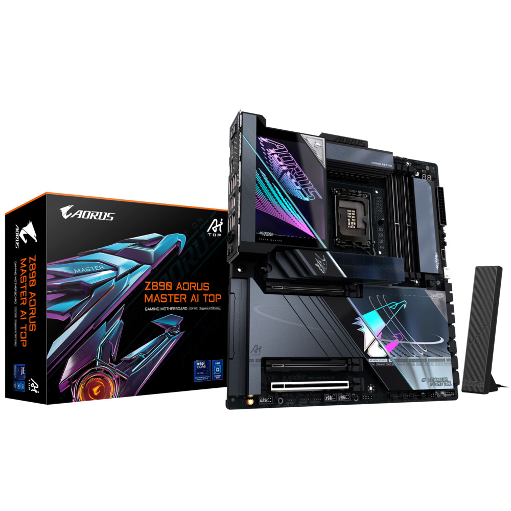 Материнская плата Gigabyte Z890 AORUS MASTER AI TOP Z890 AORUS MASTER AI TOP (REV1.0) E-ATX, LGA 1851 — фото товара
