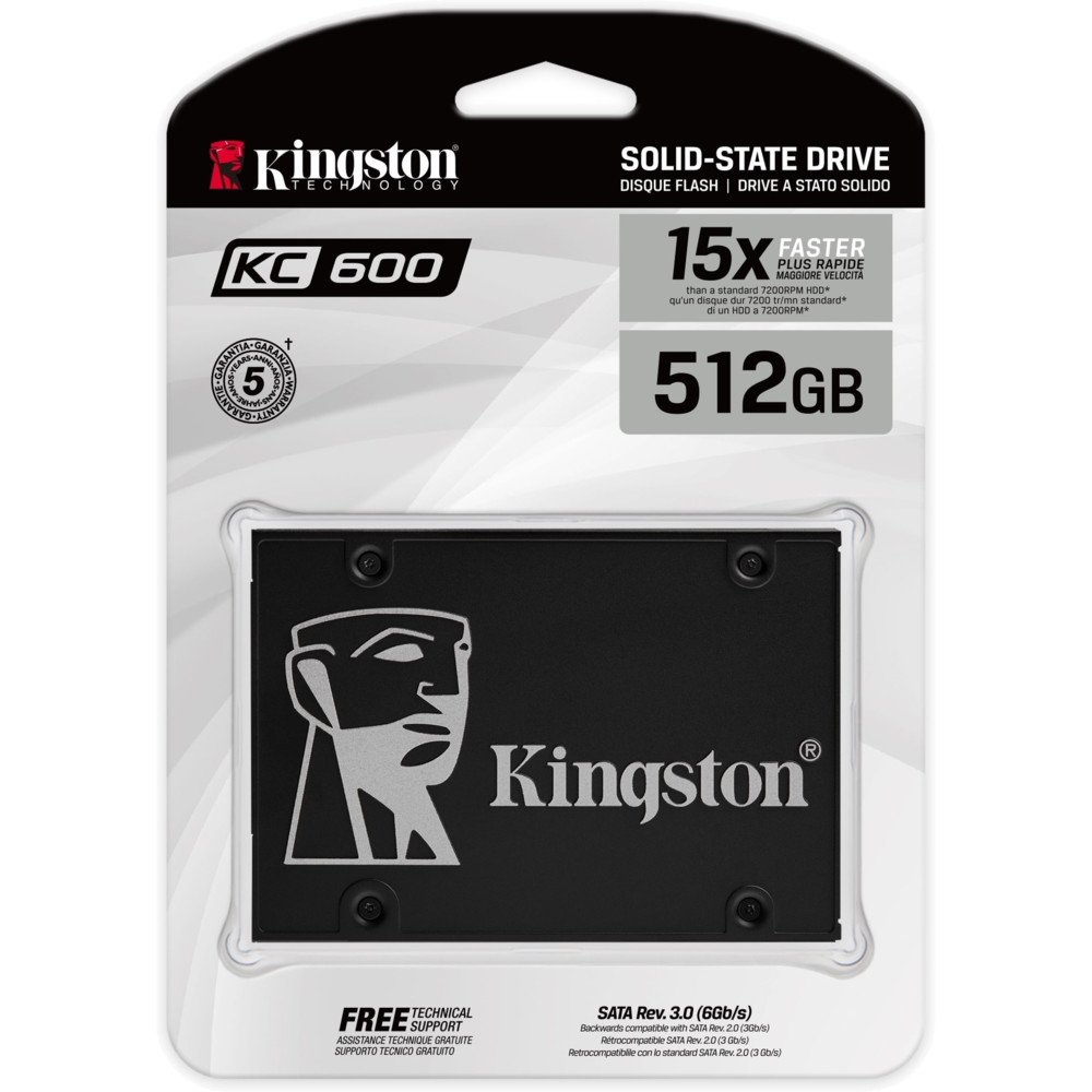 Жесткий диск Kingston KC600 Series SKC600/512G SSD (твердотельные), 512 ГБ, 2.5 дюйма, SATA - миниатюра 4