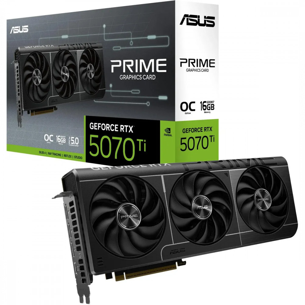 Видеокарта Asus GeForce RTX 5070TI PRIME-RTX5070TI-O16G 16 ГБ — фото товара