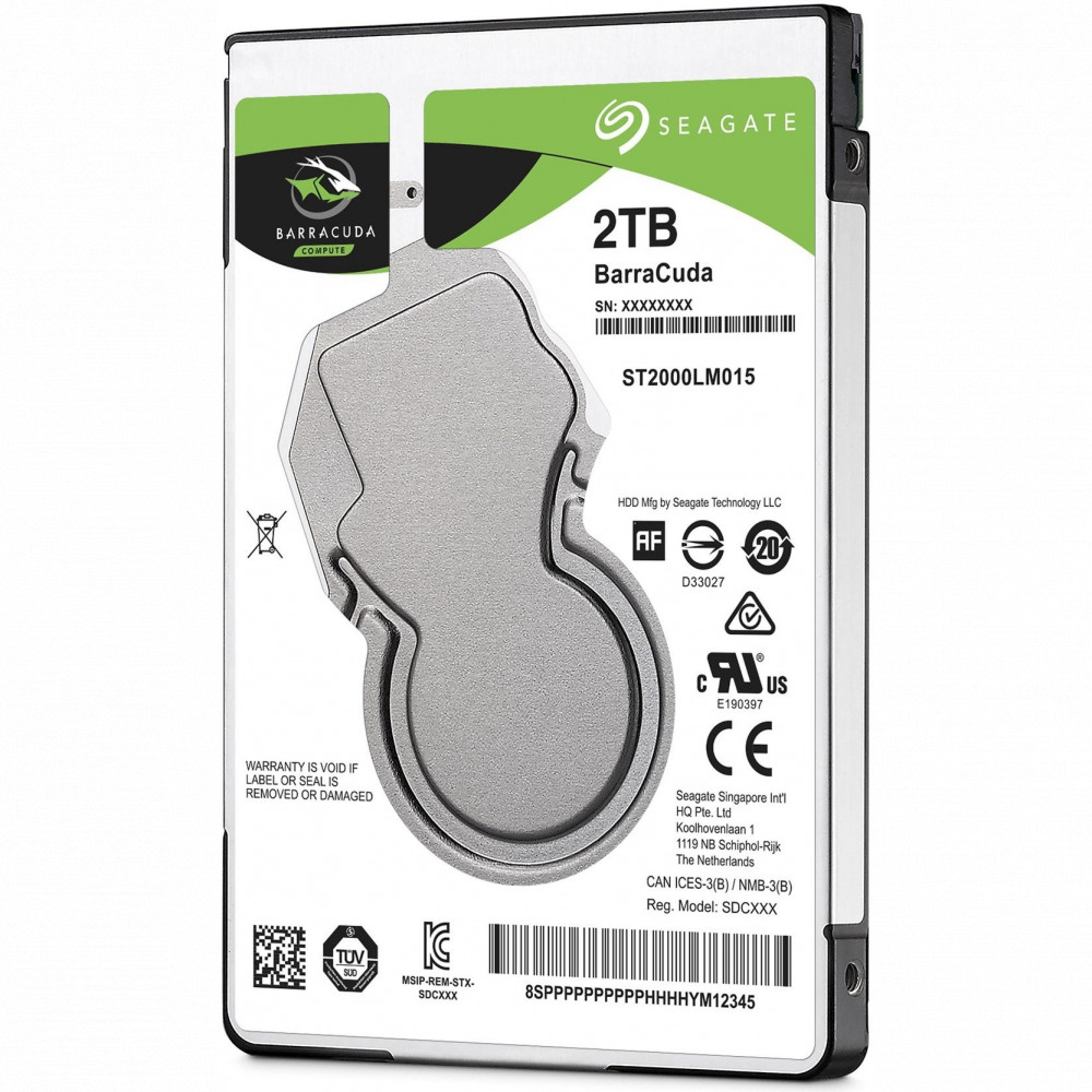 Жесткий диск Seagate BarraCuda ST2000LM015 HDD (классические), 2 ТБ, 2.5 дюйма, SATA — фото товара