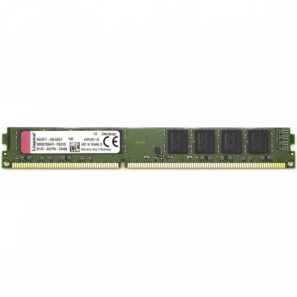 ОЗУ Kingston 8 ГБ KVR16N11/8WP DIMM, DDR3, 8 Гб, 1600 МГц — фото товара