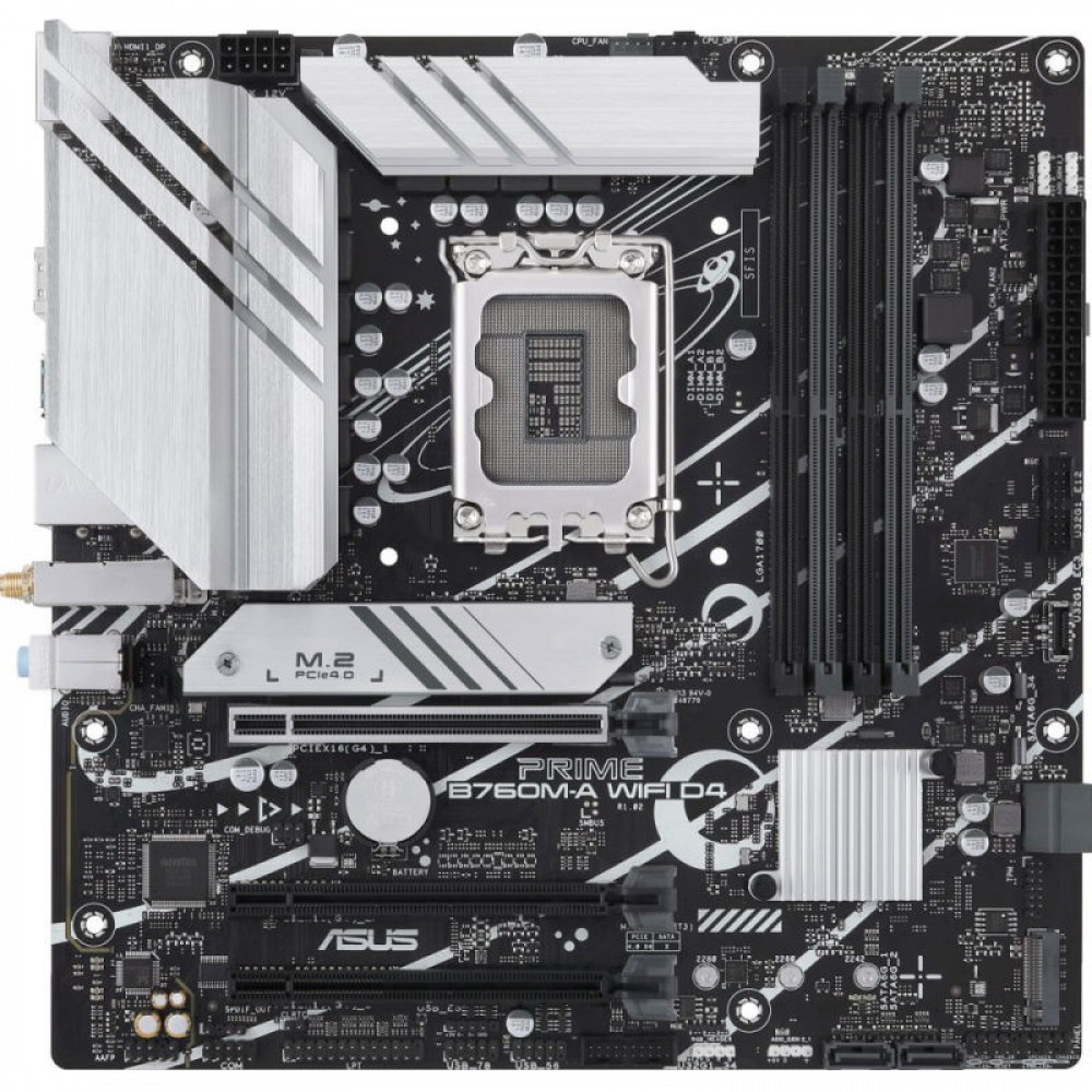 Материнская плата Asus Prime B760M-A WIFI D4 90MB1CX0-M0EAY0 Micro-ATX, LGA 1700 - миниатюра 2