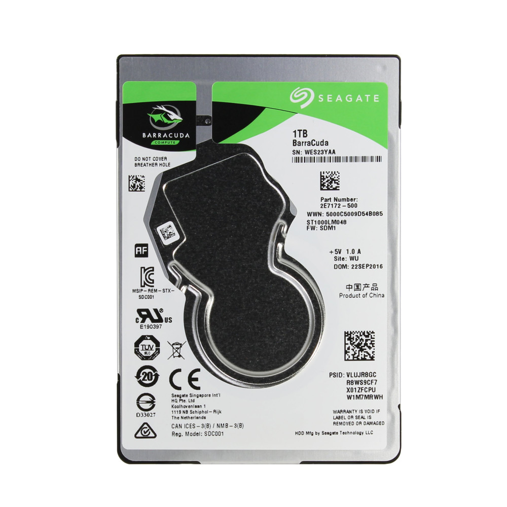 Жесткий диск Seagate Жесткий диск BarraCuda 1TB SATA 2.5" 5400RPM 128Mb ST1000LM048 HDD (классические), 1 ТБ, 2.5 дюйма, SATA - миниатюра 2