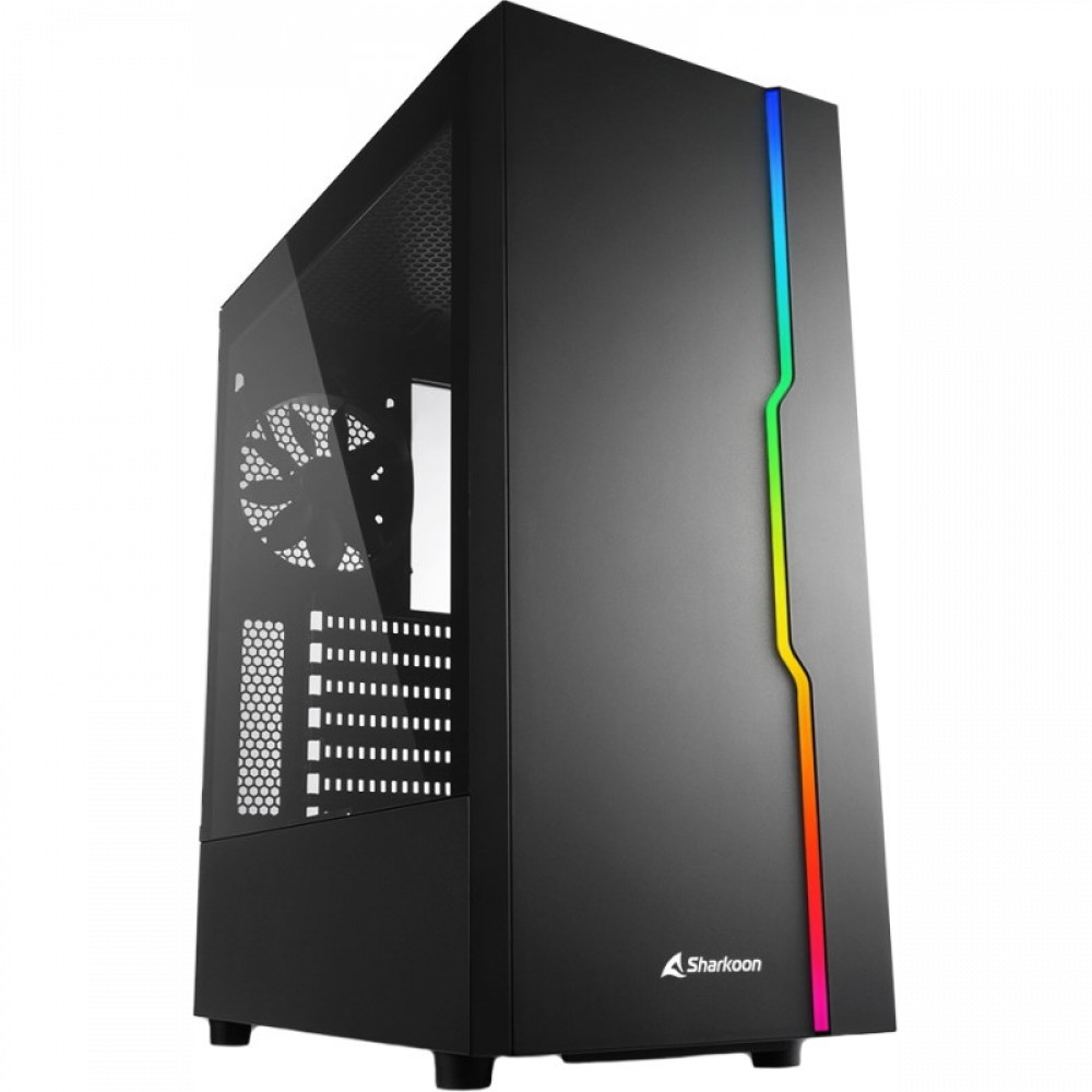 Корпус Sharkoon RGB SLIDER BLACK RGB SLIDER bk Mid-Tower — фото товара
