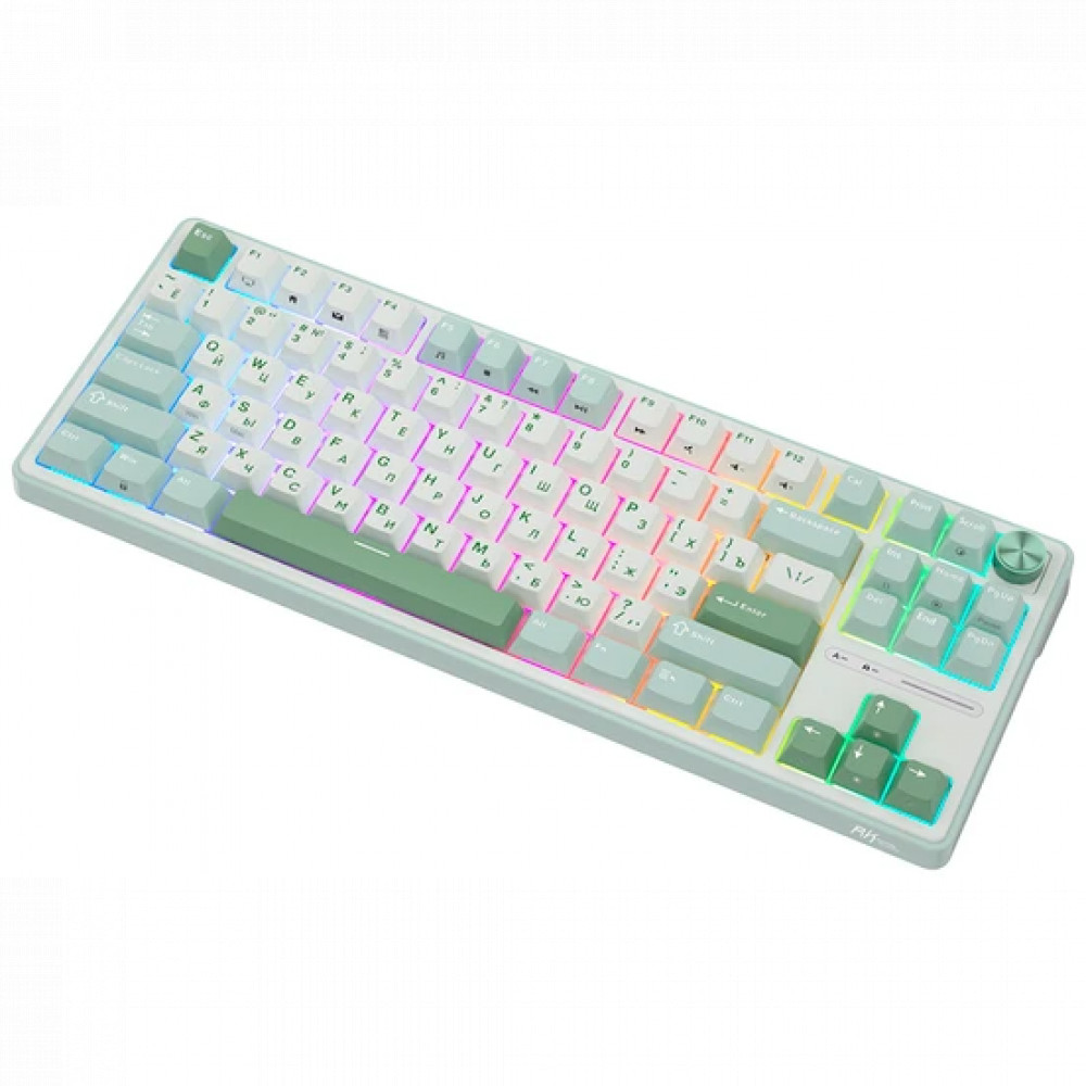 Клавиатура Royal Kludge R87 Pro Sky Cyan (Brown Switch) 6977576550717 Проводная, USB - миниатюра 6