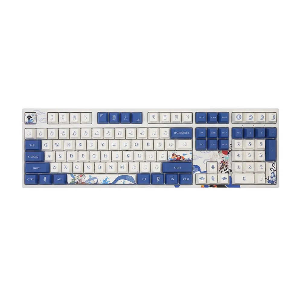 Клавиатура Varmilo Lovebirds-I, VEM108, Wired, Multimedia, Gaming, EC V2 Sakura, White-Blue, USB 390190 Проводная, USB — фото товара
