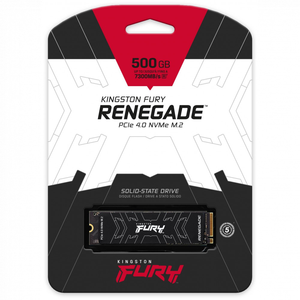 Жесткий диск Kingston Fury Renegade SFYRSK/500G SSD (твердотельные), 500 ГБ, M.2, PCIe — фото товара