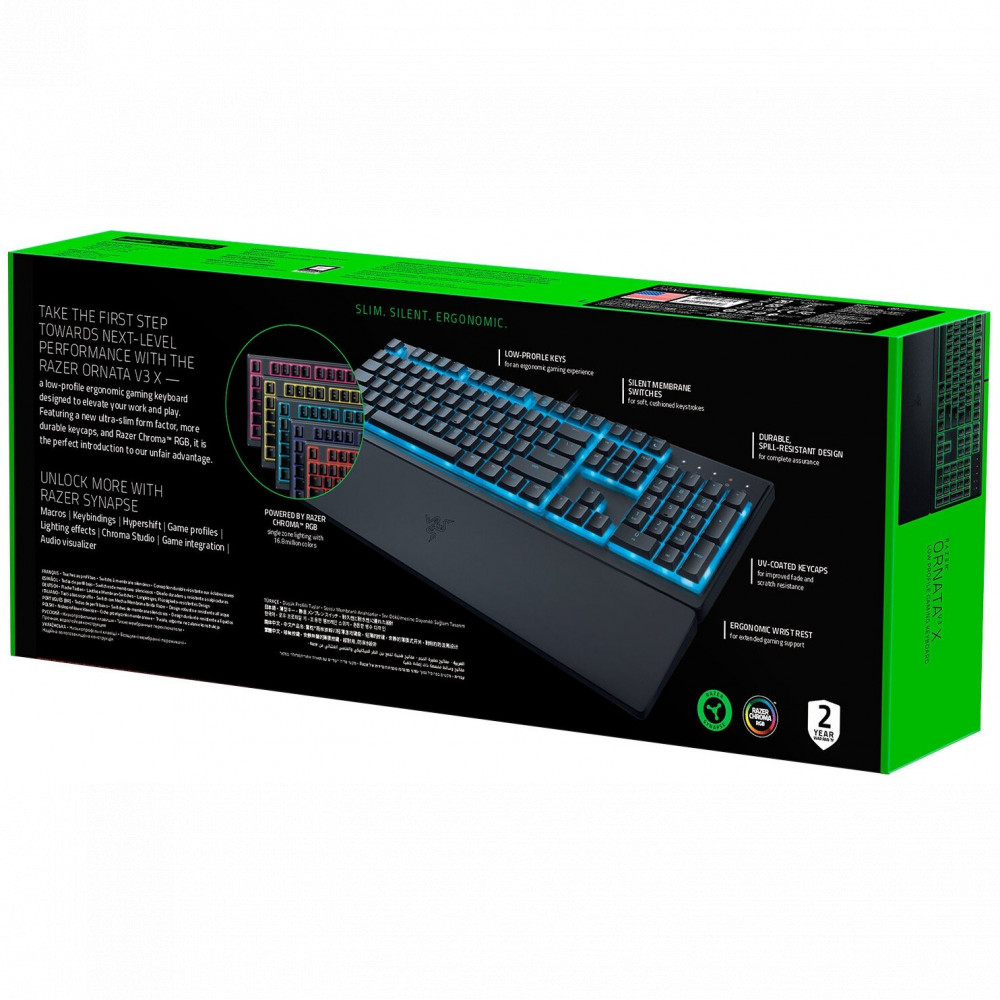 Клавиатура Razer Ornata V3 X - Russian Layout RZ03-04470800-R3R1 Проводная, USB - миниатюра 4