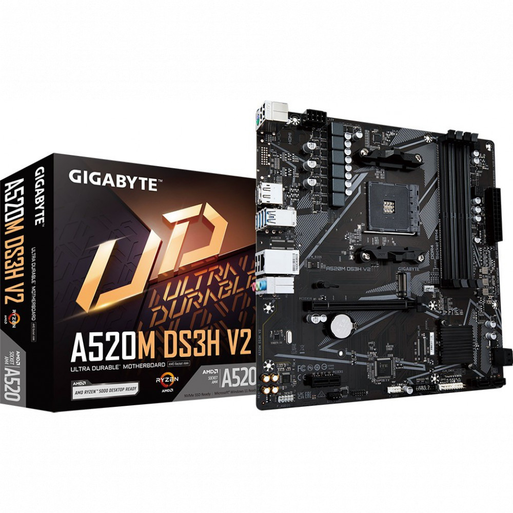 Материнская плата Gigabyte A520M DS3H V2 Micro-ATX, AMD AM4 - миниатюра 5