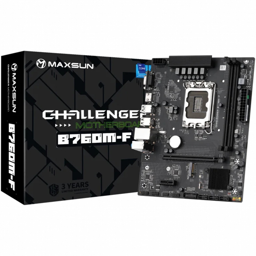 Материнская плата Maxsun Challenger B760M-F 6940709699638 Micro-ATX, LGA 1700 - миниатюра 6