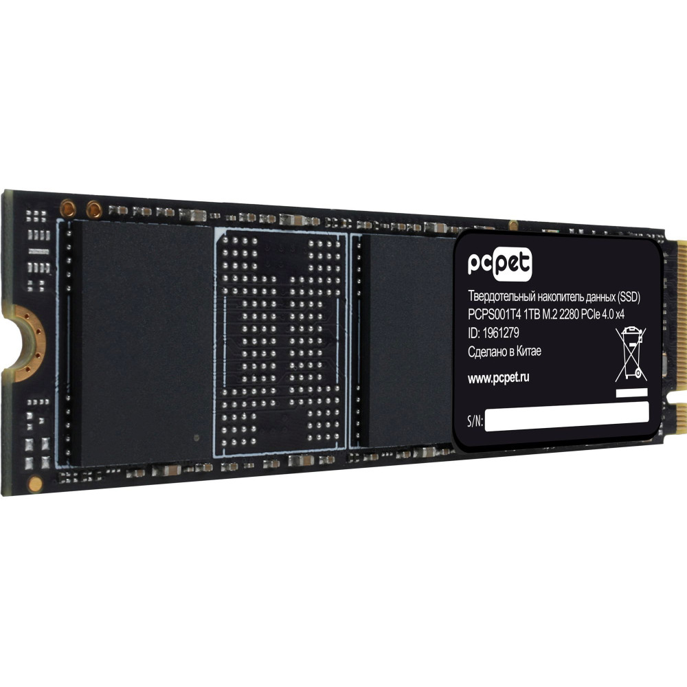 Жесткий диск PC Pet PCPS001T4 SSD (твердотельные), 1 ТБ, M.2 — фото товара
