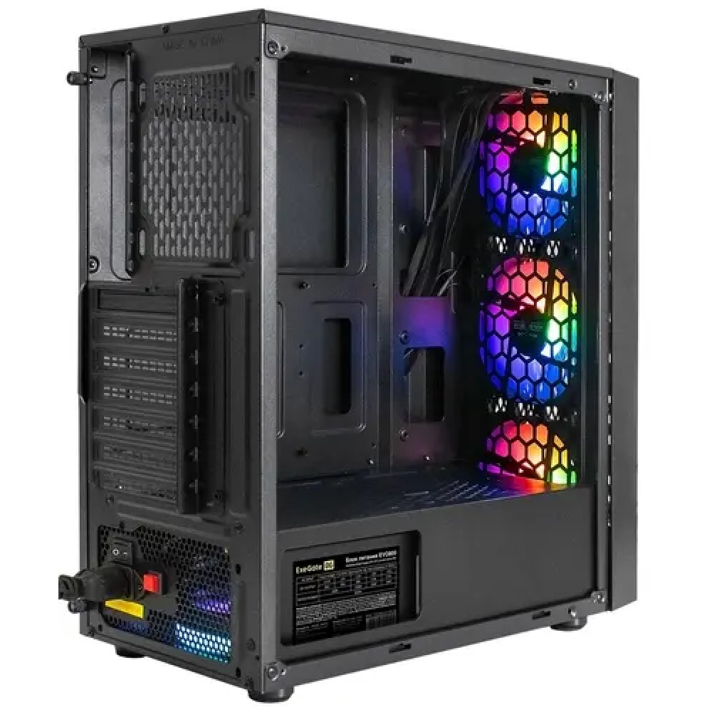 Корпус ExeGate EVO-8243-EVO800 Черный EX296075RUS Mid-Tower - миниатюра 2