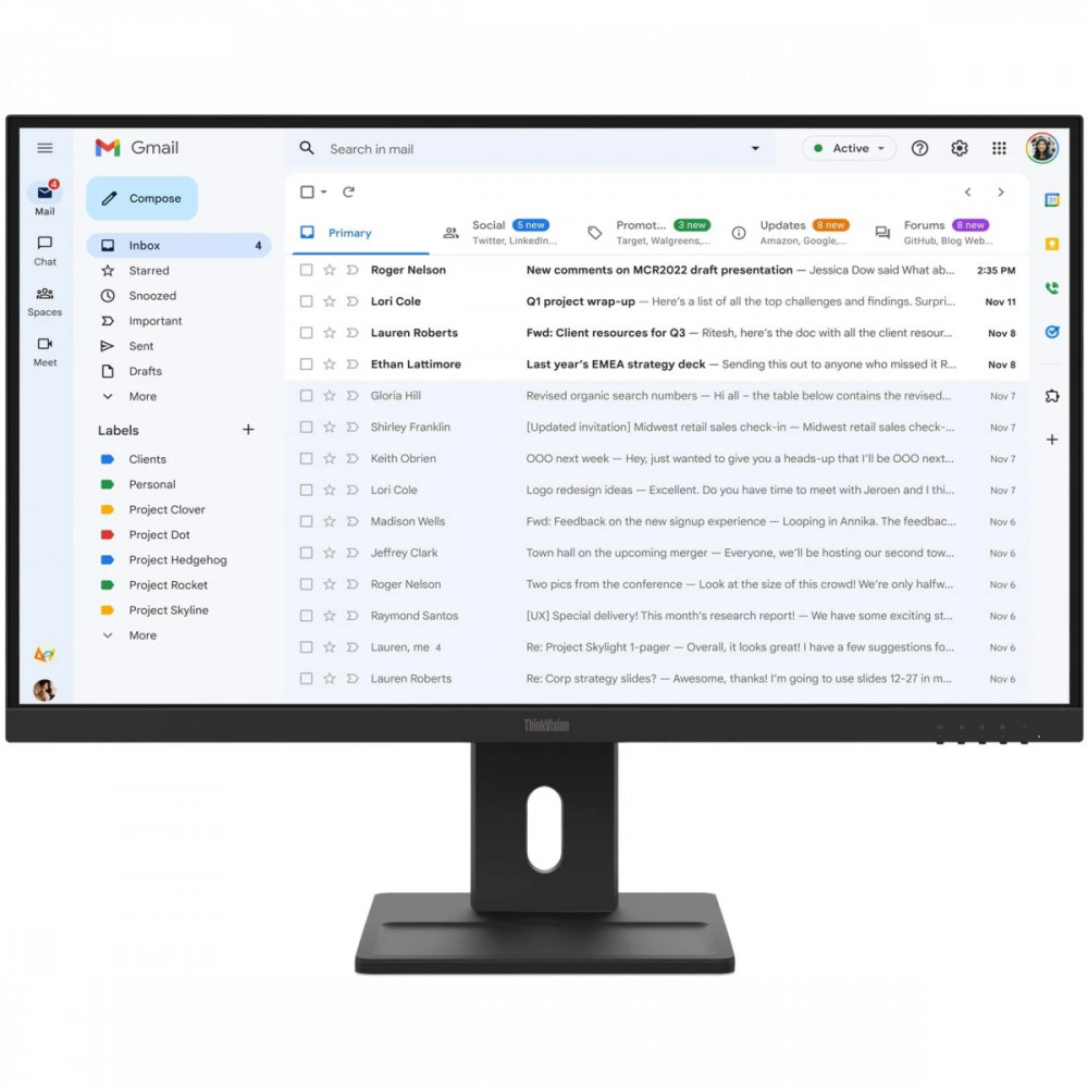 Монитор Lenovo ThinkVision E27-40 64BCMAT4EU 27 ", IPS, Full HD 1920x1080 (16:9), 100 Гц — фото товара