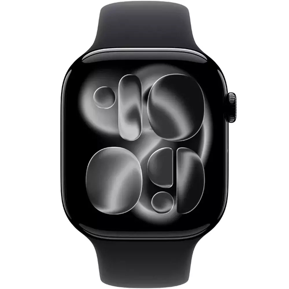 Apple Watch Series 11 GPS 42mm Jet Black Aluminium Case with Black Sport Band - M/L MEQU4RK/A Смарт-часы - миниатюра 2